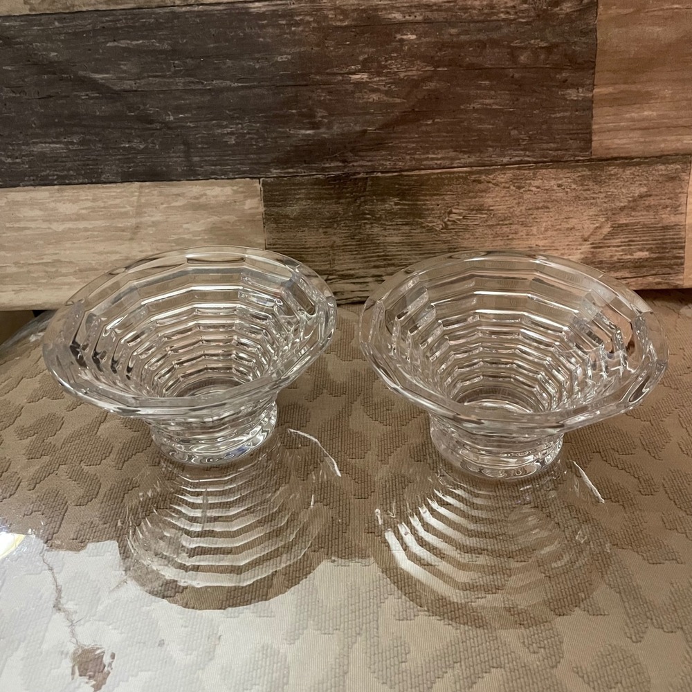 2 Ralph Lauren Lead Crystal Crosby Votive Candle Holders Org. $80.00